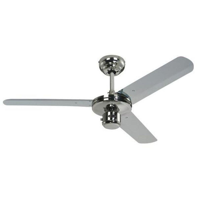 Westinghouse Deckenventilator Industrial leise 122cm chrom grau Metall bis 20m² - 4895105600080