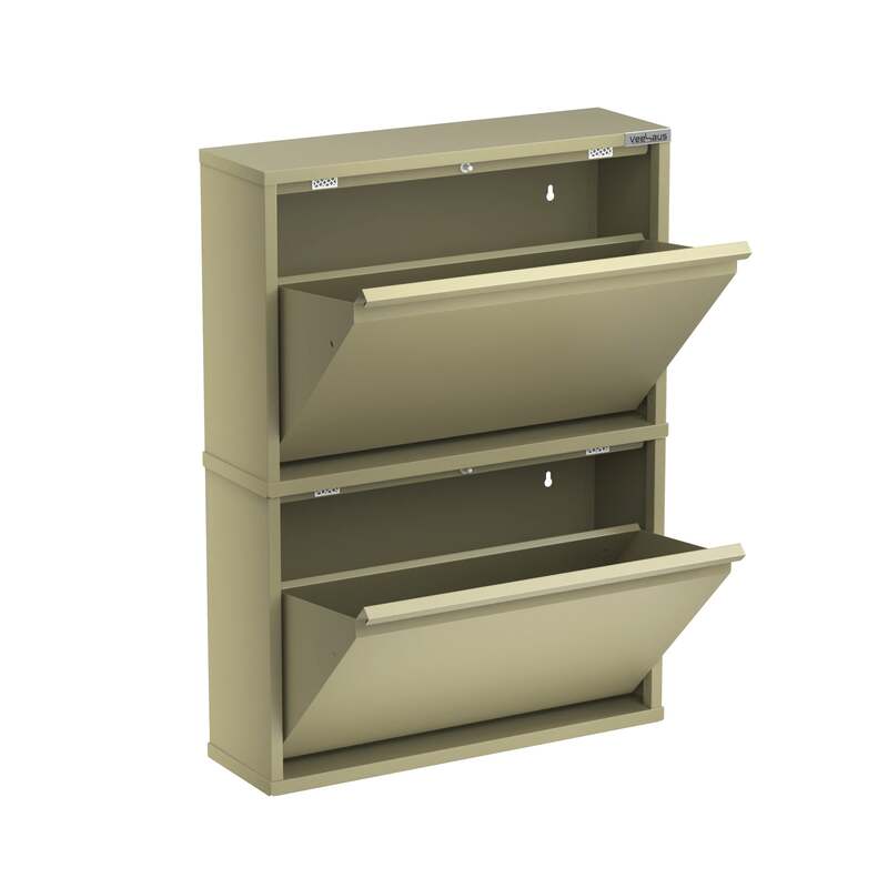 Paplet Schuhschrank Aufbewahrung Gelb Grau Handtuchschrank 685x500x150mm - 8720598052169