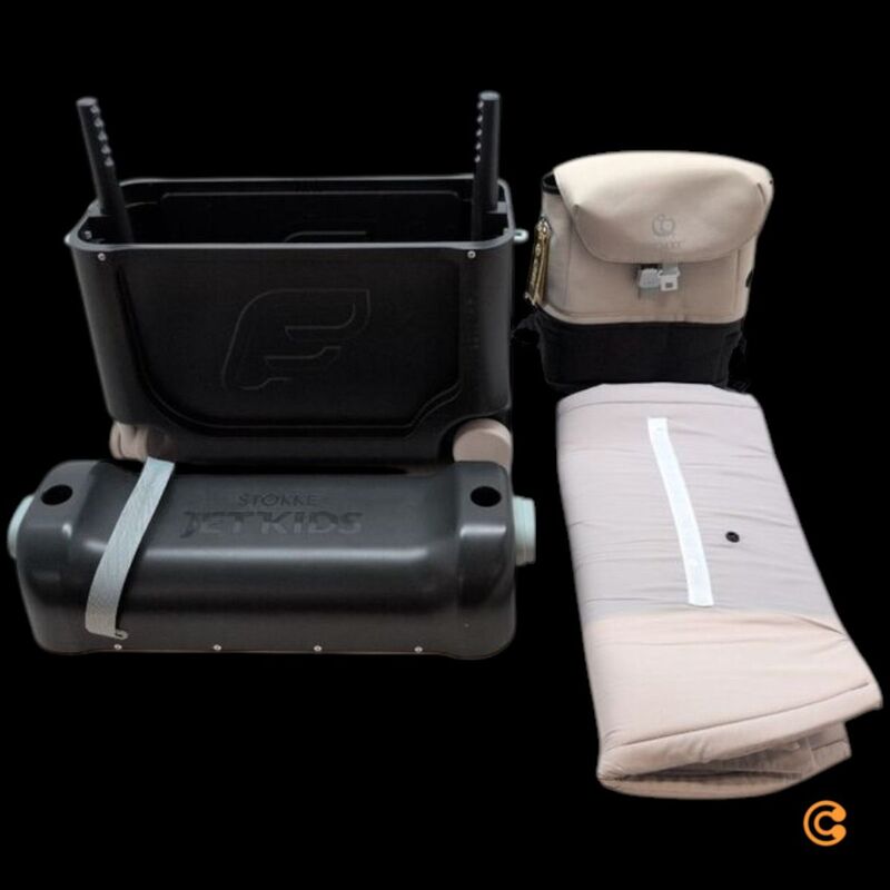 Maleta De Paseo JETKIDS by STOKKE BedBox Creamy Cappuccino Con Crew BackPackMidnight Grey. - 7040356814053