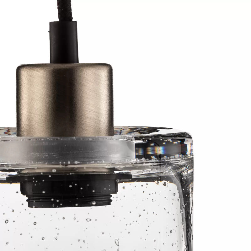 Hängeleuchte Zylinder aus klarem Natron-Kalk-Glas Ø 12 cm Hängelampe Lampe Spot - 18073997