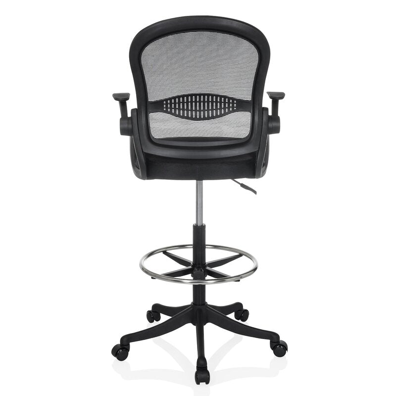 hjh OFFICE Counterstuhl Naluro Work Stoff Netzstoff abklappbare Armlehnen Stuhl - 4064323130895