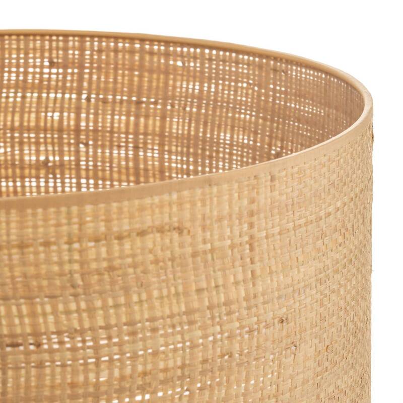 Lampenschirm Hängeleuchte Abba E27 Rattan Ø20cm Höhe 15cm Lampe Leuchte braun - 5902349231488