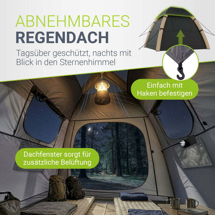 Campingzelt aufblasbar 1-3 Personen Luftzelt wasserdicht schnell aufbaubar Gr M - 4262437187686