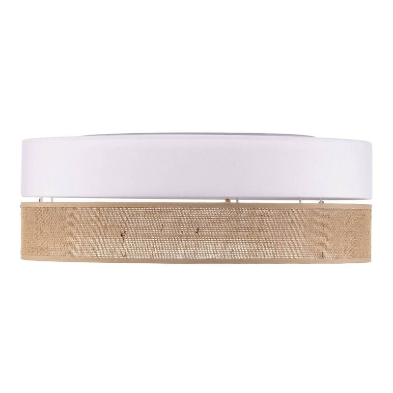 Euluna Deckenlampe Linobianco Deckenlampe Lampe 3-flmg E27 Ø 45 cm weiß braun - 5901780565770