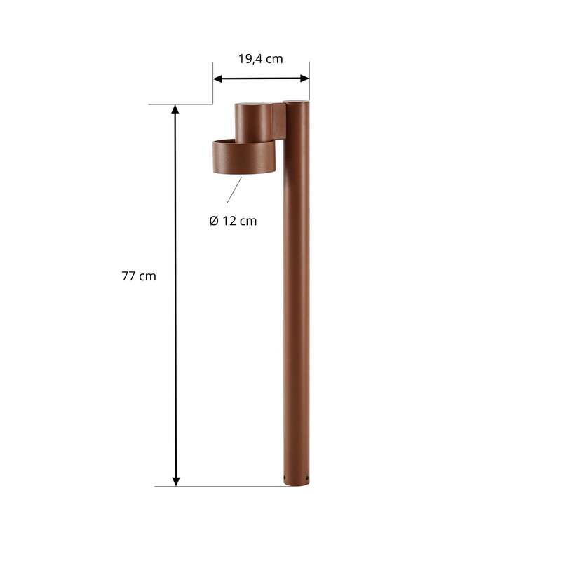 Lucande Wegeleuchte Gartenleuchte Lampe Elune LED Pollerleuchte braun IP44 77cm - 4255830907586