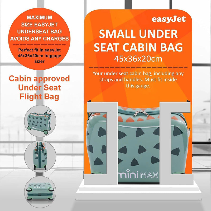 MiniMax Aerolite Kinderkoffer Trolley Rollkoffer Dinosaurier 29L 4 Rollen Bag - 5038230168622