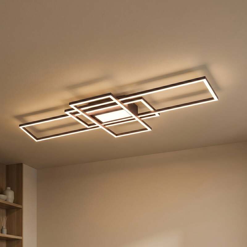 TRIO LIGHTING Deckenlampe LED dimmbar anthrazit 3000K-6500K 105x42cm Leuchte - 4017807449495