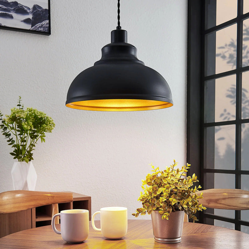 Lindby Pendellampe Hängeleuchte Albertine LED dimmbar schwarz gold Ø29cm 150cm - 4251096557466