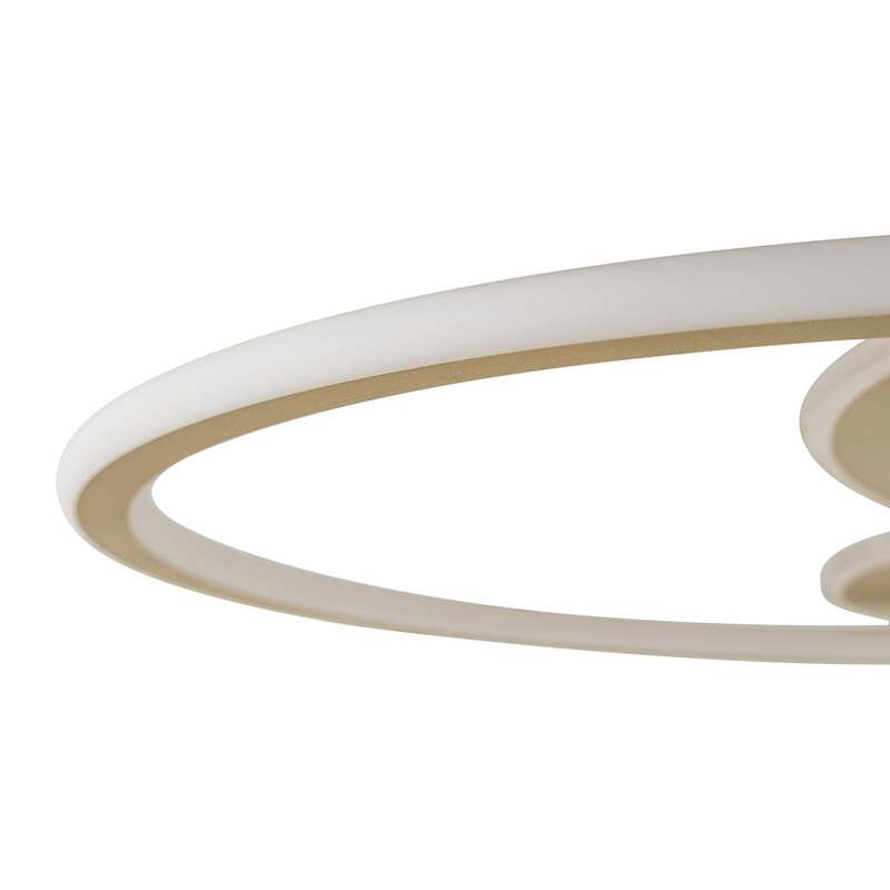 Lucande Deckenleuchte Deckenlampe LED gold Metall dimmbar Circulo 60 cm - 4255830903069