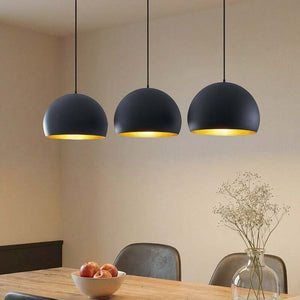 B-Ware Lindby Pendellampe Hängeleuchte Tarjei LED Lampe dimmbar schwarz-gold 146cm