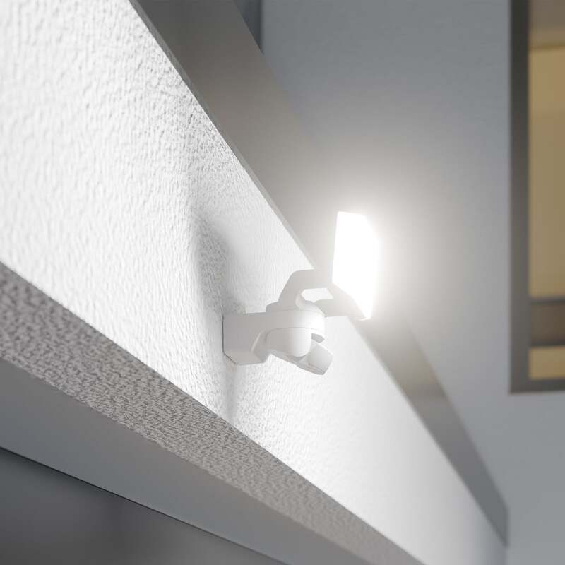 STEINEL LED Außenwandleuchte XLED Protect S Gartenlampe mit Bewegungsmelder weiß - 4007841089894