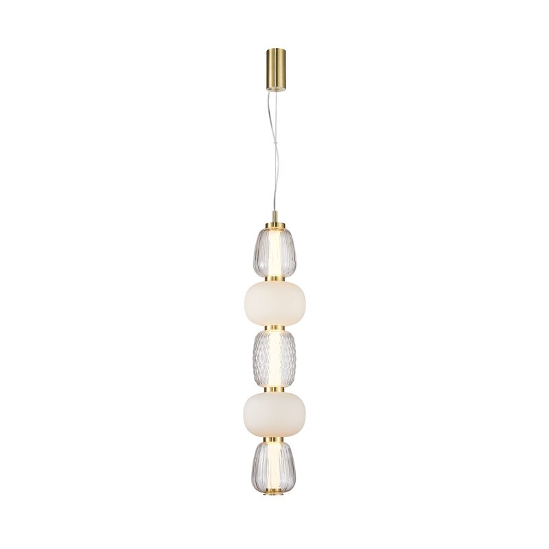 LOOM DESIGN Pendelleuchte Hängelampe LED Pearl 5 Glas amber gold Wohnzimmer - 5712802225844