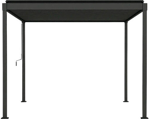 Mirador Pergola Gartenpavillon Stahl-Pergola anthrazit 300x400cm Lamellendach - 4306516663026