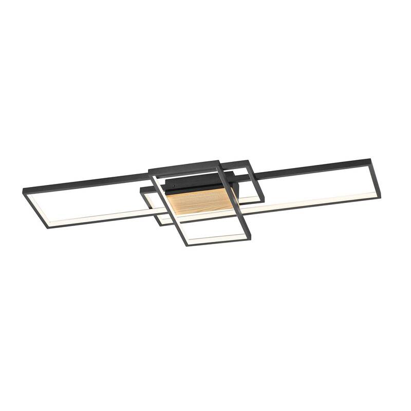 Trio Lighting LED-Deckenlampe Tucson Deckenlampe Lampe Holzelement 35W schwarz - 4017807441208
