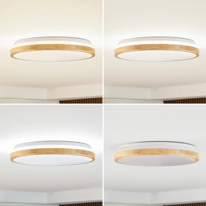 Lindby LED-Deckenlampe Emiva Ø 49 cm dimmbar Holz CCT 3000-6500 K 2000 lm - 9924015