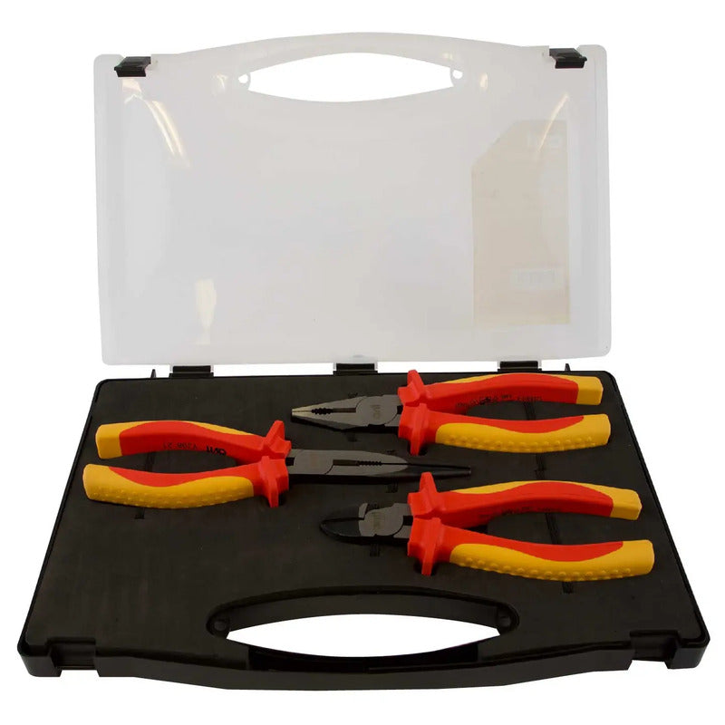 AVIT Zangen-Set Elektriker 3-teilig Kombizange Gripzange Beißzange 1000V - 5013969991253
