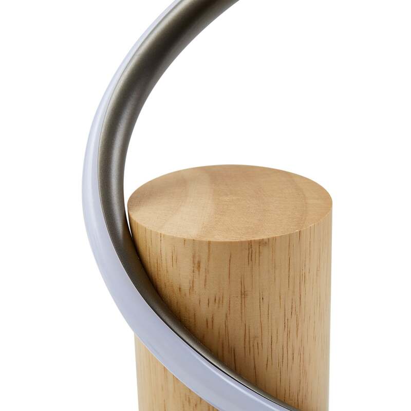 Lindby LED-Stehleuchte Spiraali grau Holz 133 cm warmweiß 2410 lm - 4251911794403
