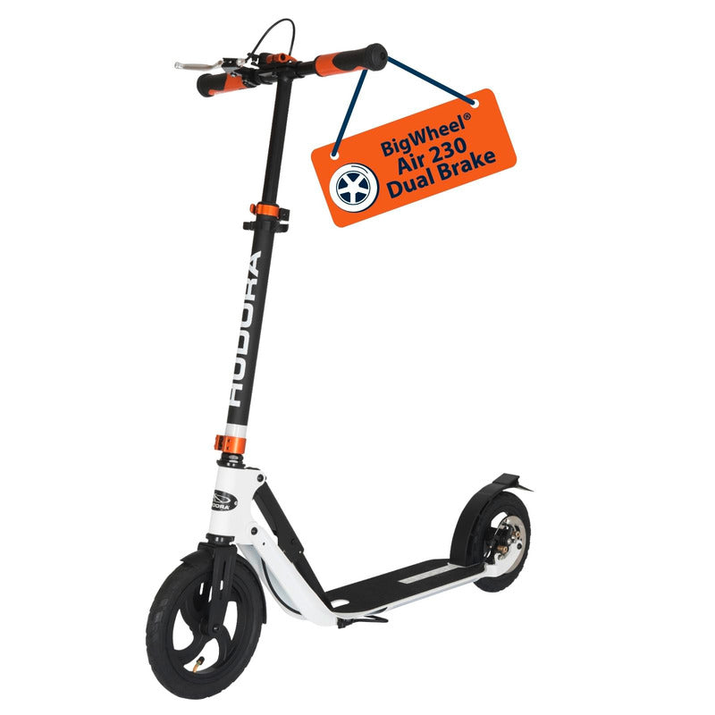 HUDORA Big Wheel Air 230 Scooter orange höhenverstellbar faltbar 120 kg max. - 4005998140536