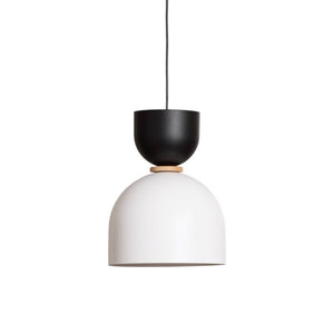 B-Ware Lamkur Clementine Pendelleuchte, weiß/schwarz, 1-flammig, E27