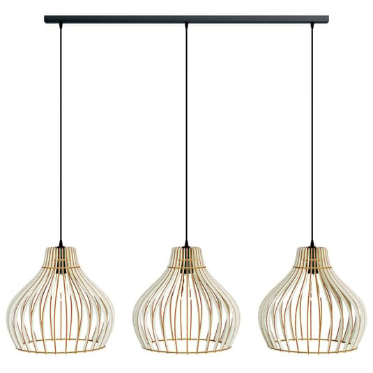 Euluna Barrel Hängeleuchte Deckenlampe Pendelleuchte Lampe E27 Holzschirm Holz - 5907623620583