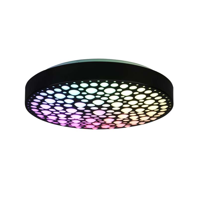 Reality Deckenlampe Chizu LED dimmbar RGB Lampe Leuchte schwarz Ø40,5cm - 4017807538328