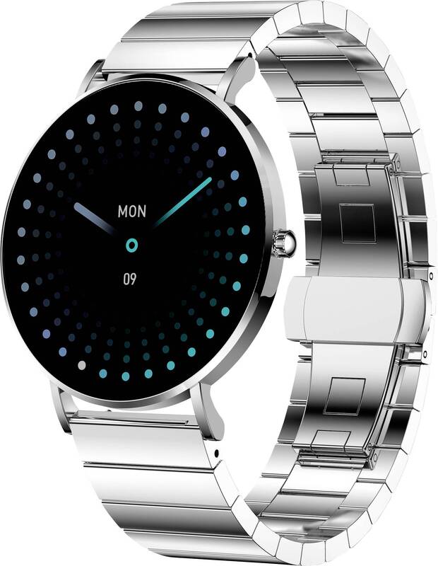 XCOAS SIONA Smartwatch Damen Unisex minimalistische Fitnessuhr Silber855 - 4260449576924