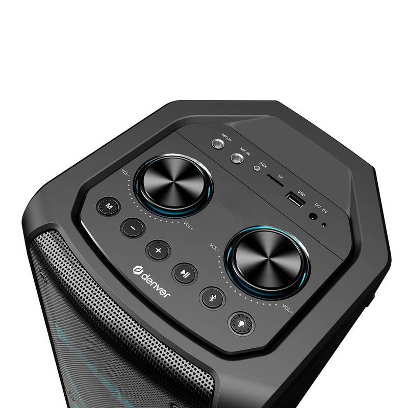 Denver Bluetooth Lautsprecher BPS-352 Party Lautsprecher 300W 2x6,5 Zoll schwarz - 5706751063954