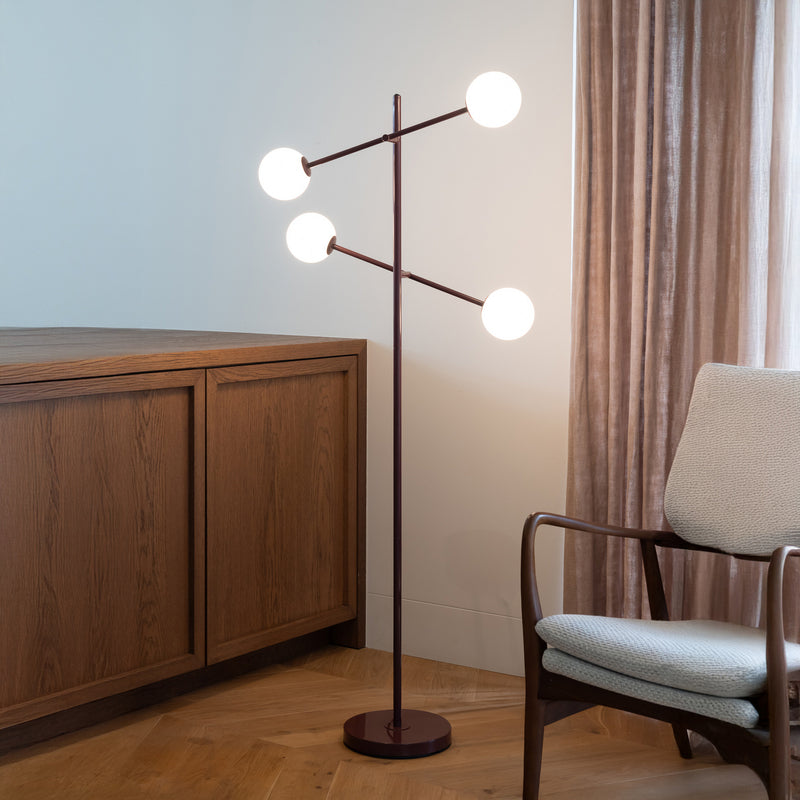 IT'S ABOUT ROMI Stehlampe Copenhagen LED drehbar dimmbar dunkelrot 165cm Höhe - 8716248097482