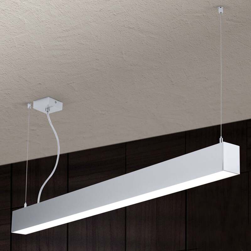 Sando Pendelleuchte Deckenlampe LED alu warmweiß Aluminium PVC Aufhängeset 86 cm - 9003090255641