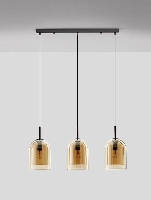Nova Luce Pendelleuchte Hängeleuchte VELOR Lampe E27 Bernstein SIEHE TEXT/FOTO - 5212017431226