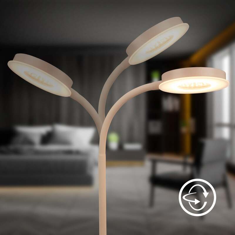 Briloner Tischleuchte Megg LED Lampe dimmbar beige Metall 3000K 55,5cm 800Lumen - 4002707483427
