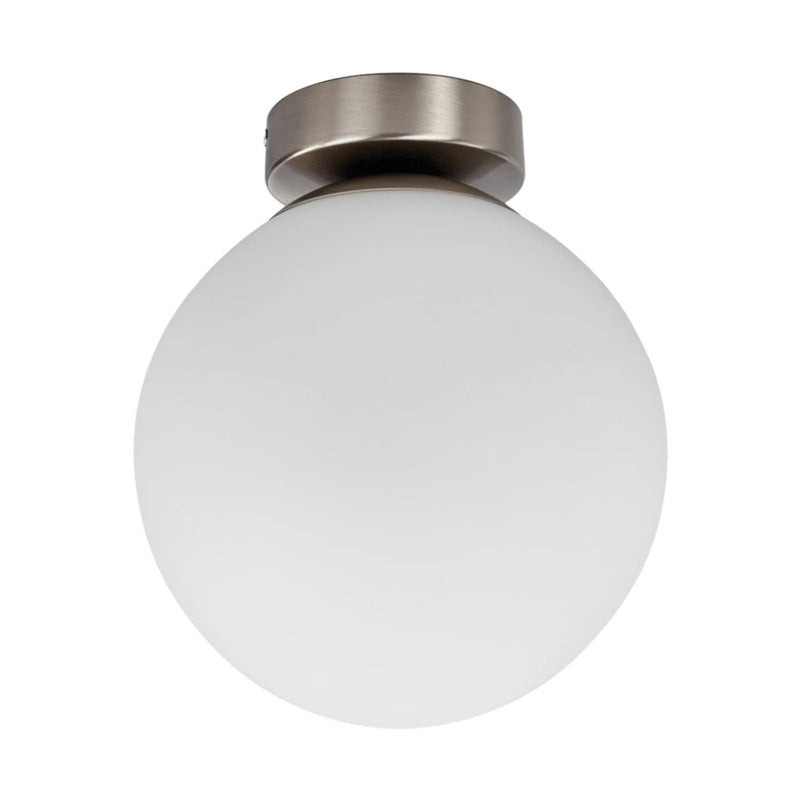 Lindby Deckenleuchte Lennie IP44 weiß Glas Ø 20 cm E27 dimmbar 60 W - 42510965231260