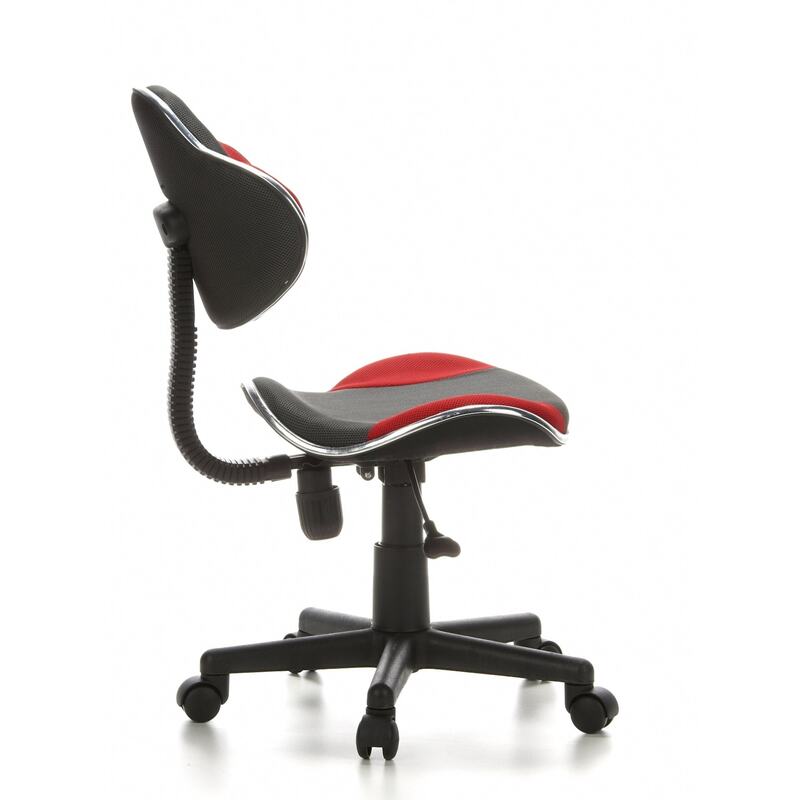 hjh OFFICE Kinderschreibtischstuhl Kinderstuhl KIDDY GTI-2 Stuhl Stoff grau rot  - 4260182531136