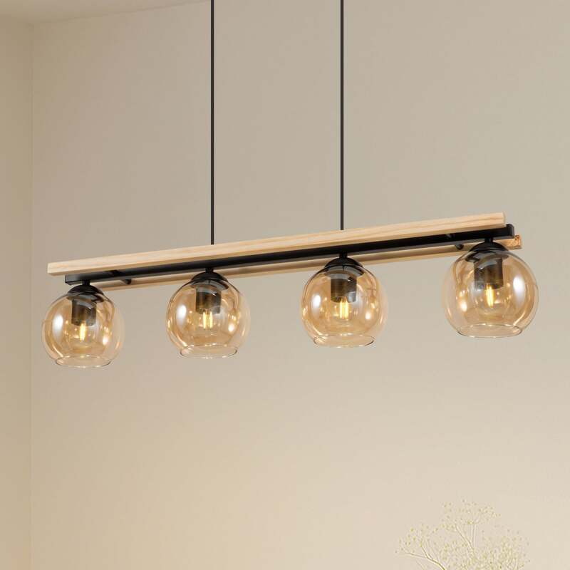 Lindby Hängelampe Hängeleuchte Enrique LED Pendelleuchte Leuchte dimmbar amber - 4251096570083