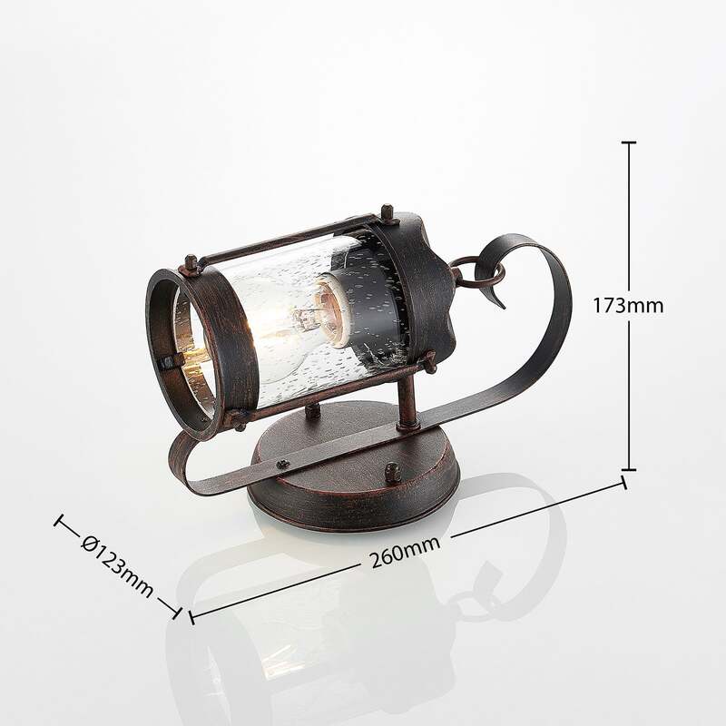 Lindby Außenwandleuchte Farly LED Gartenlampe Wandleuchte rostbraun Alu 17cm - 4251096573732