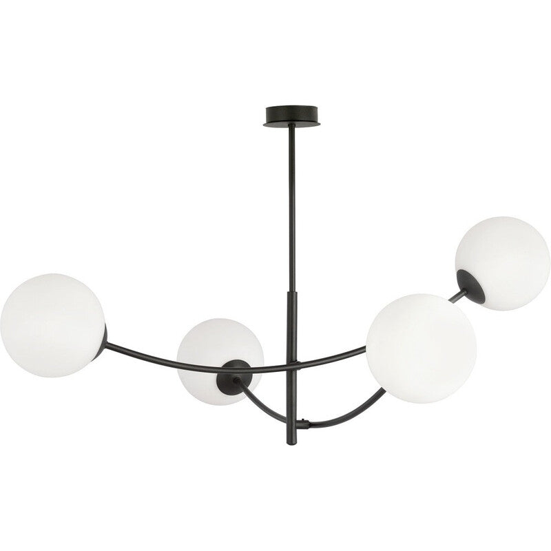 Emibig Deckenleuchte Lampe Glaskugeln Hunter IV schwarz opal 4-flammig - 5901738921207