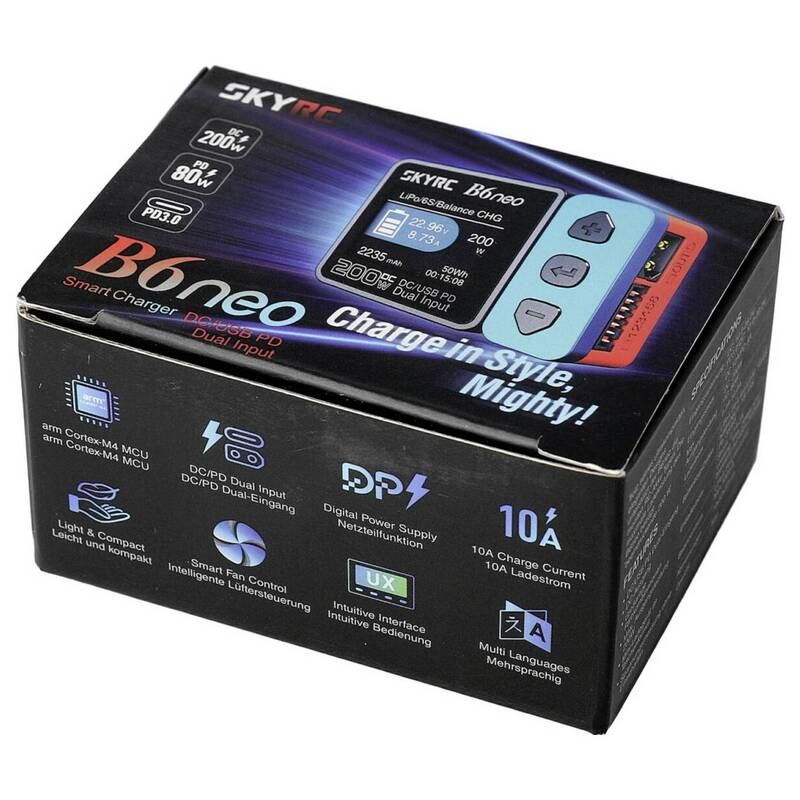 SKYRC Modellbau-Ladegerät B6neo 10A LiPo NiMH Bleiakku 200W Ladegerät rot-blau - 6930460008008