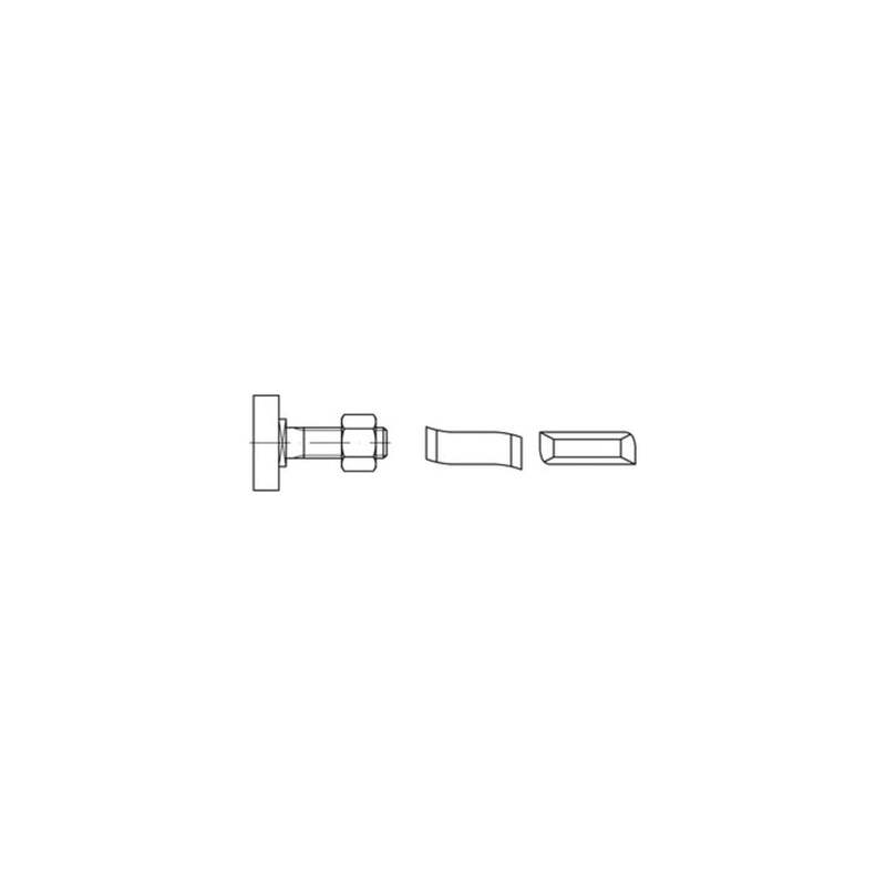 HALFEN Hammerkopfschraube 10 Stück Mu A 4 HS 38/17 M16x50 Verbindungselemente - 4043952690536