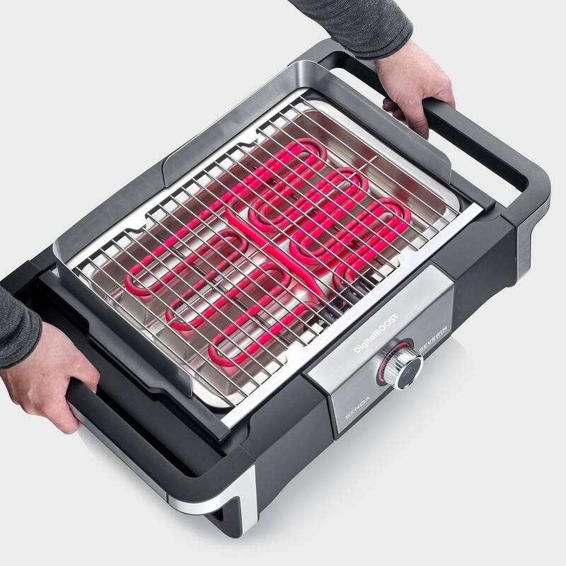 Severin BBQ-Grill PG 8118 SENOA DigitalBOOST S Elektrogrill 3000W schwarz/silber - 4008146034596