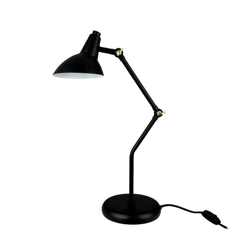 Dyberg Larsen Tischleuchte Tischlampe Vela Schwarz Beleuchtung Lampe GU10 44,7cm - 5704709095248