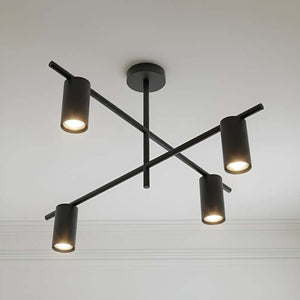 B-Ware Lindby Marilou Deckenleuchte schwarz 4-flammig Ø 70cm dimmbar 10W GU10