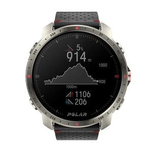 B-Ware Polar Smartwatch Grit X Pro Titan M/L schwarz FKM Leder 100m wasserdicht GPS