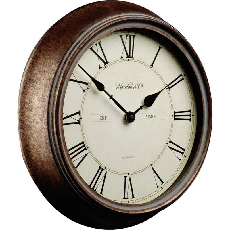 QUARZ-WANDUHR WASSERDICHT 36 cm Holzoptik für Innen und Außen Techno Line - 4029665070063
