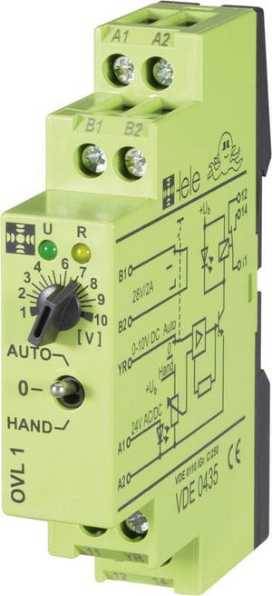 B-Ware tele  Koppelrelais 1 St. 24 V/DC, 24 V/AC 5 A 1 Wechsler OVL1 24 V/AC/DC 0 - 10