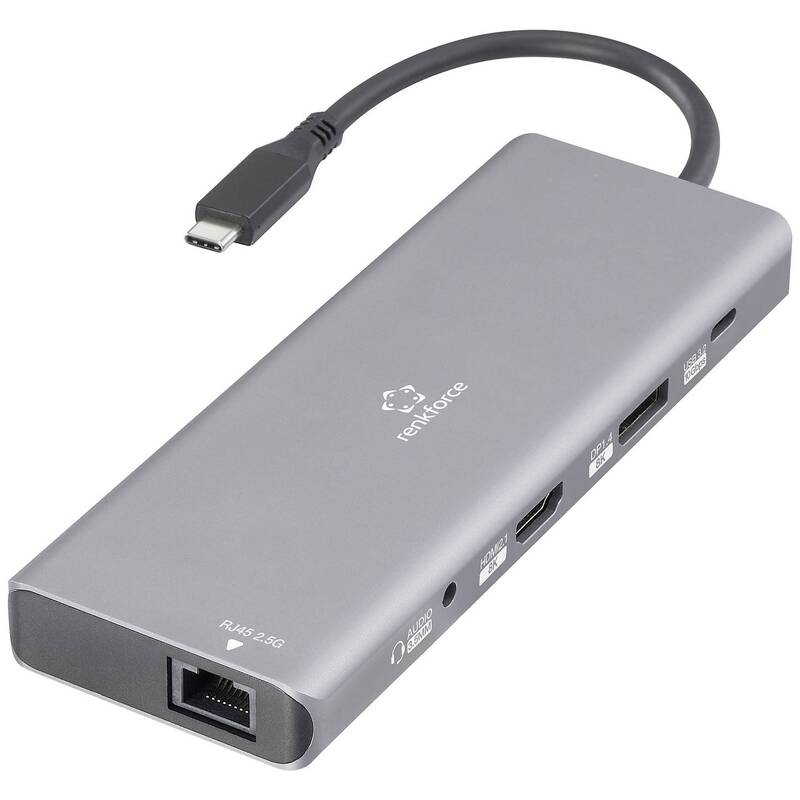 Renkforce USB-C Dockingstation Hub RF-DKS-905 10-in-1 8K PD 3.1 Laptop - 4064161323398