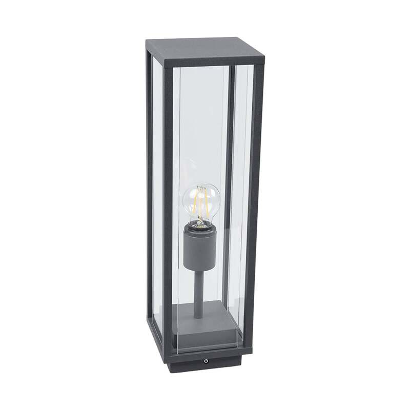 Lucande Gläserne Sockellampe Lampe Leuchte Wegleuchte Garten Annalea, grafitg524 - 4251096528589