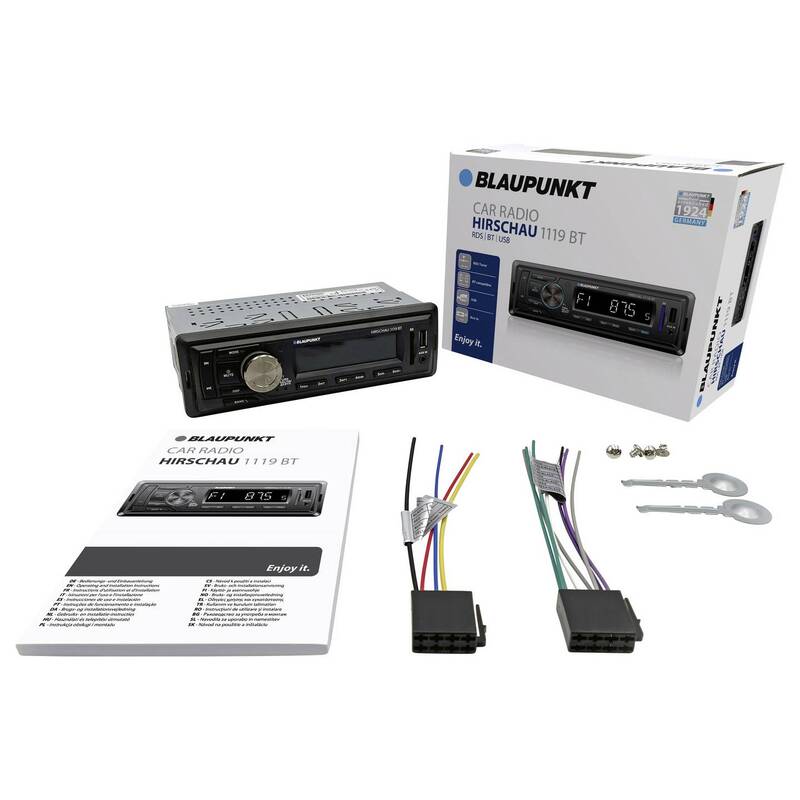 Blaupunkt Autoradio HIRSCHAU 1119BT Bluetooth Freisprecheinrichtung schwarz USB - 4260499854386