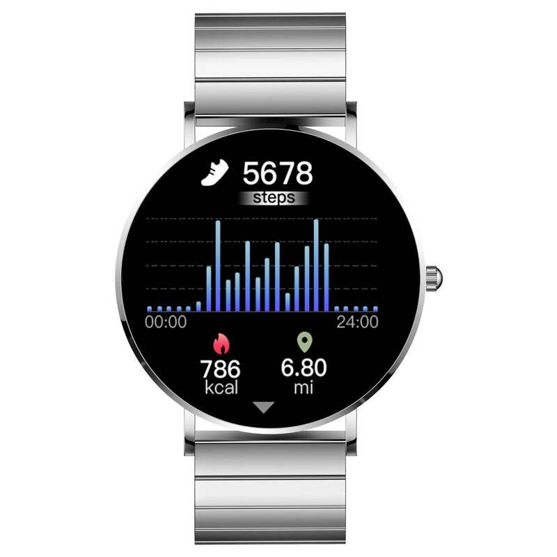 XCOAS SIONA Smartwatch Damen Unisex minimalistische Fitnessuhr Silber855 - 4260449576924