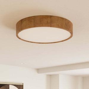 B-Ware Envostar Deckenleuchte Kerio LED Lampe Holz Leuchte dimmbar Eiche Ø47cm natur