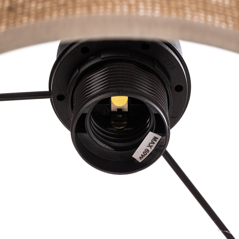TK Lighting Wandleuchte Juta LED Wandlampe dimmbar beige schwarz 22x30cm - 5901780568580